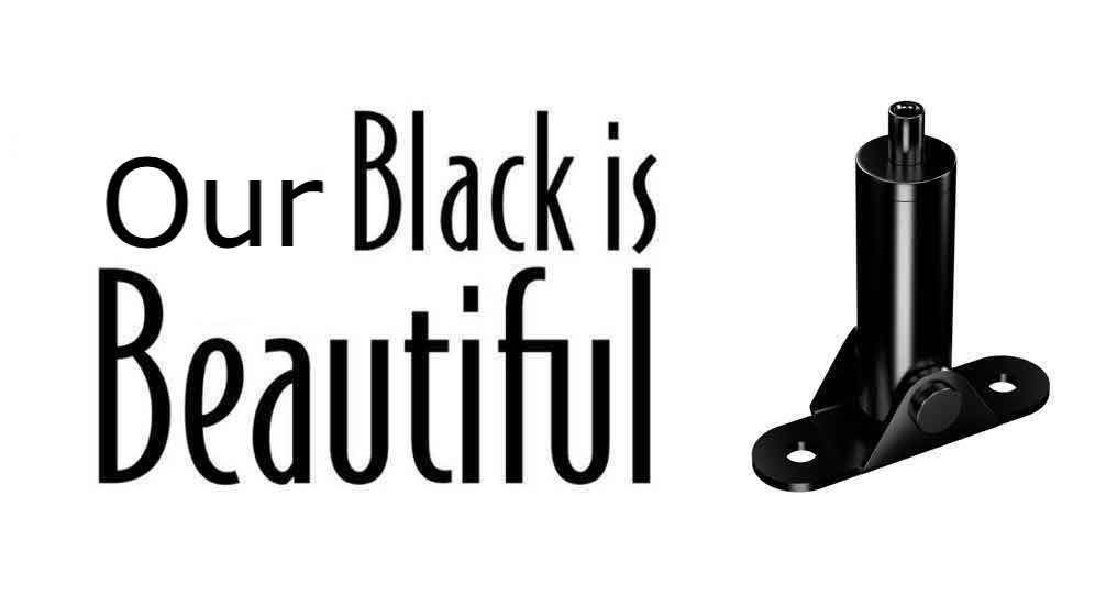 Ophangdraden en haken in zwart